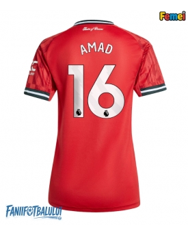 Manchester United Amad Diallo #16 Tricou Fotbal Replică 2025-26 Femei Acasa